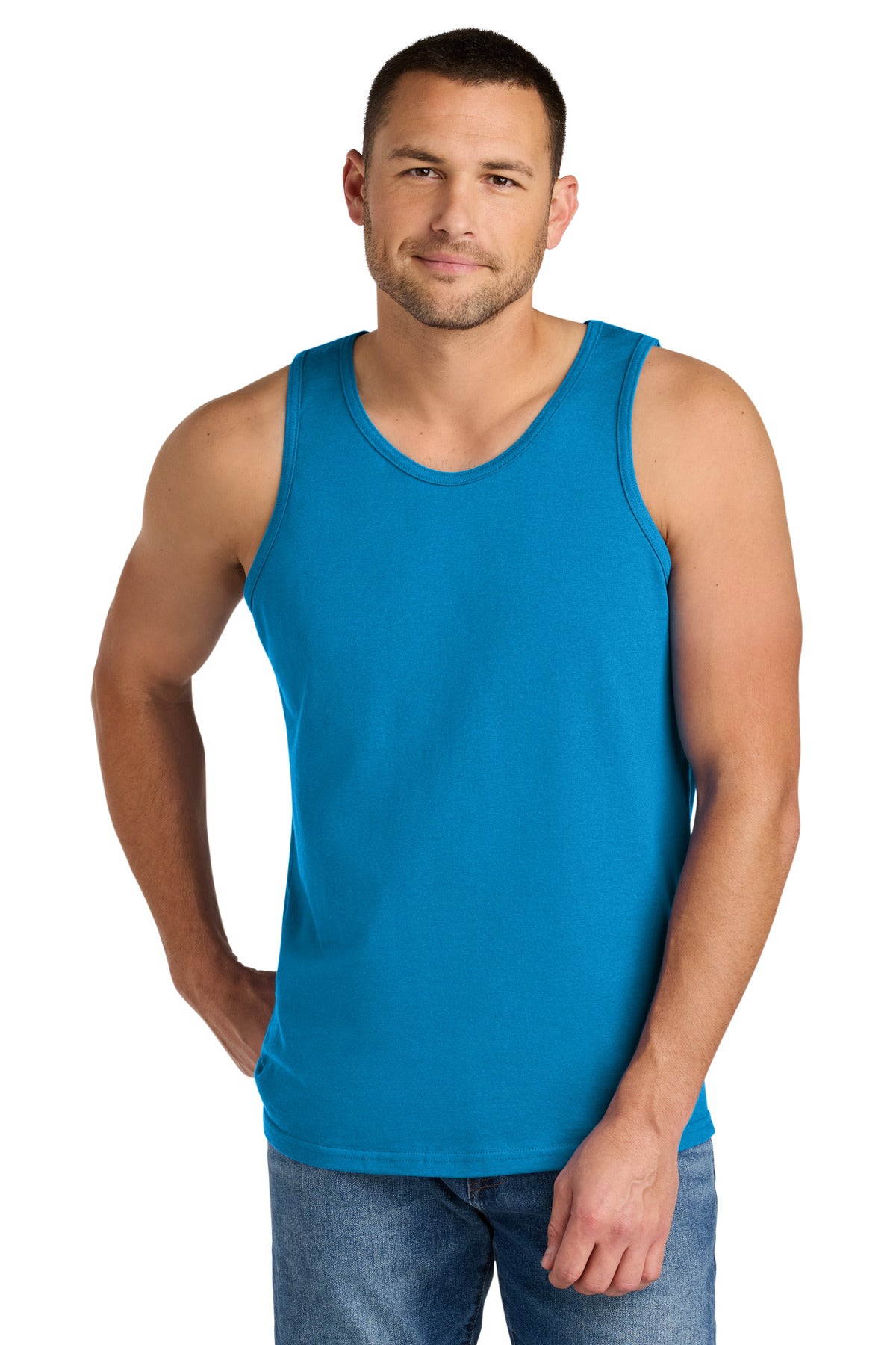Custom logo Gildan® Heavy Cotton™ Tank Top. G5200 in Sapphire