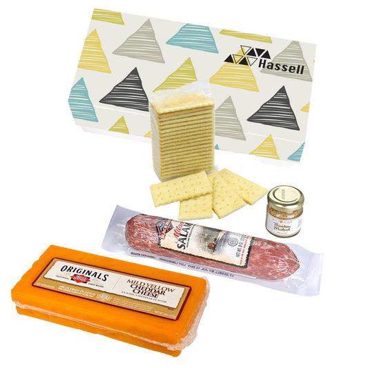 Custom logo Charcuterie Gourmet Meat & Cheese Sampler Set In Gift Box
