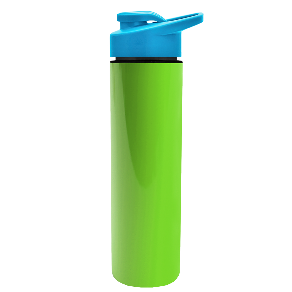 Custom logo Slim Double-Wall Insulated Bottle with Drink-Thru Lid - 16 oz.