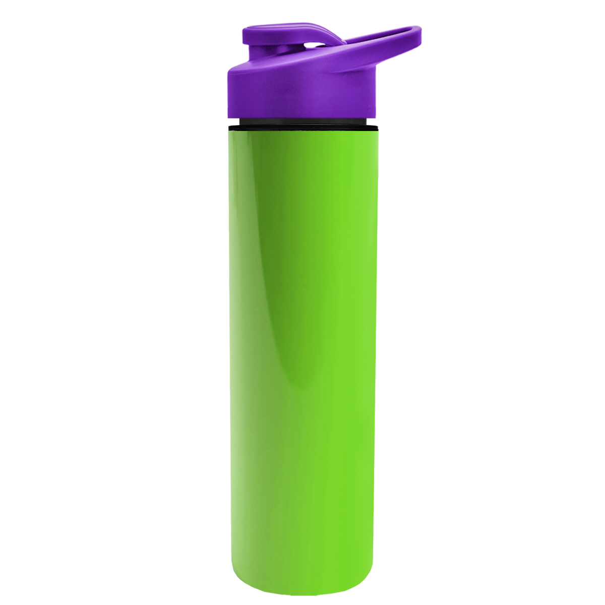 Custom logo Slim Double-Wall Insulated Bottle with Drink-Thru Lid - 16 oz.