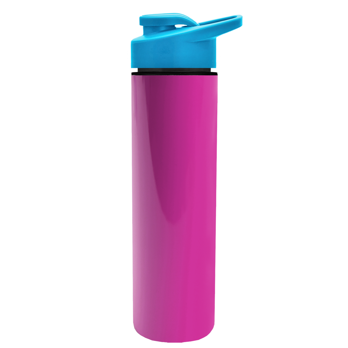 Custom logo Slim Double-Wall Insulated Bottle with Drink-Thru Lid - 16 oz.