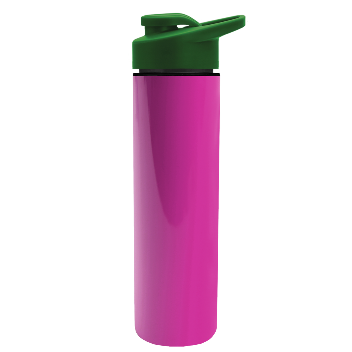 Custom logo Slim Double-Wall Insulated Bottle with Drink-Thru Lid - 16 oz.