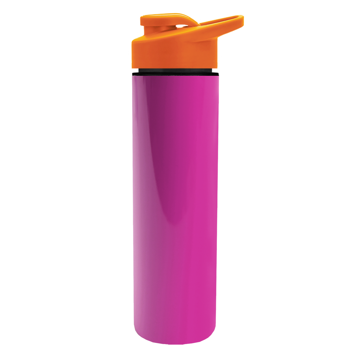 Custom logo Slim Double-Wall Insulated Bottle with Drink-Thru Lid - 16 oz.