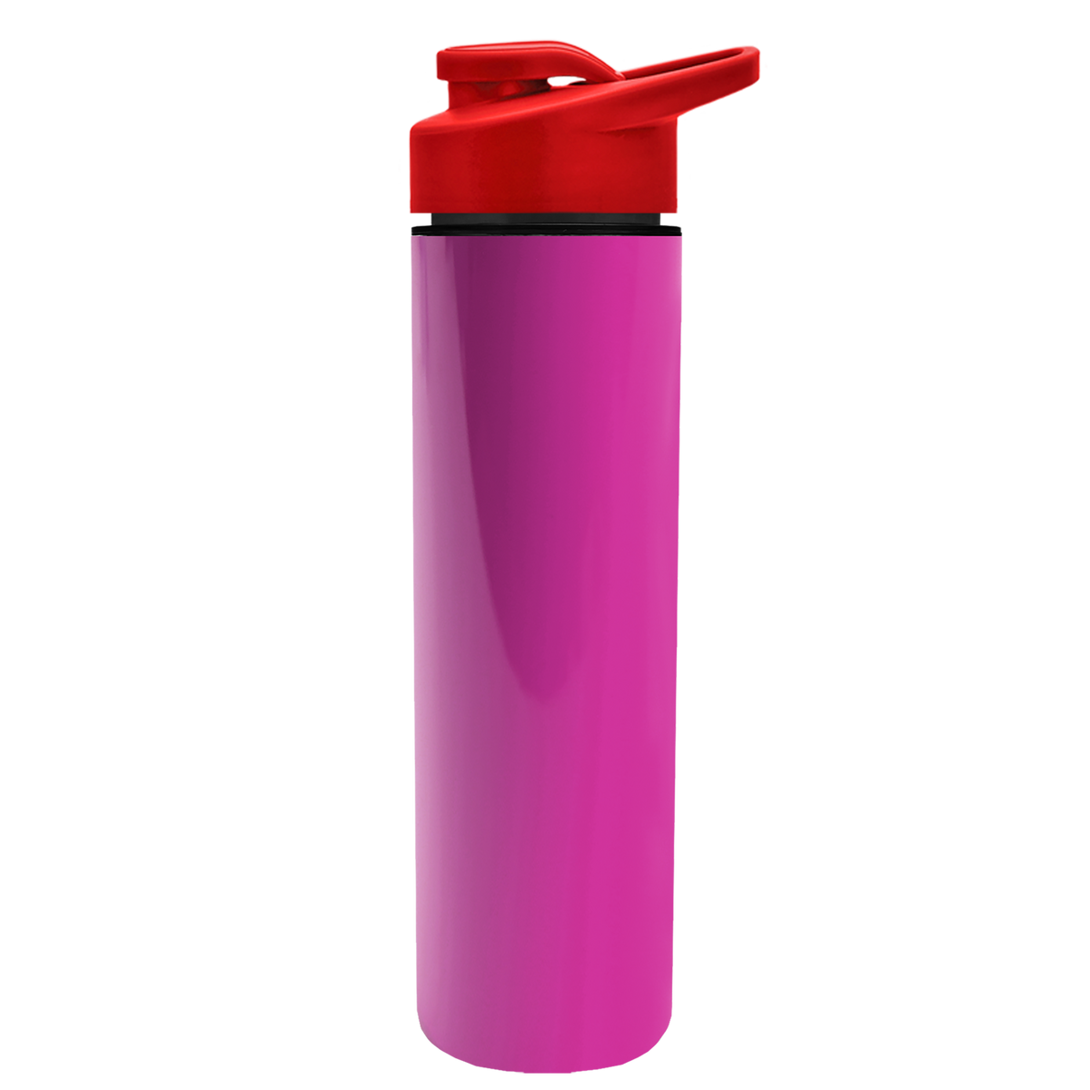Custom logo Slim Double-Wall Insulated Bottle with Drink-Thru Lid - 16 oz.