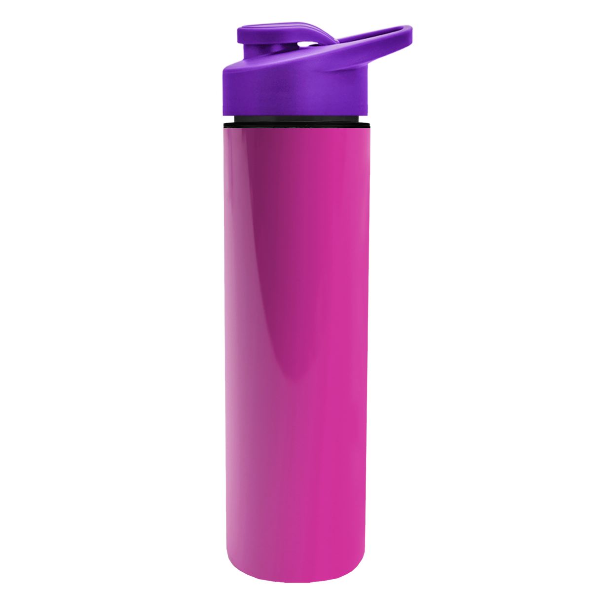 Custom logo Slim Double-Wall Insulated Bottle with Drink-Thru Lid - 16 oz.
