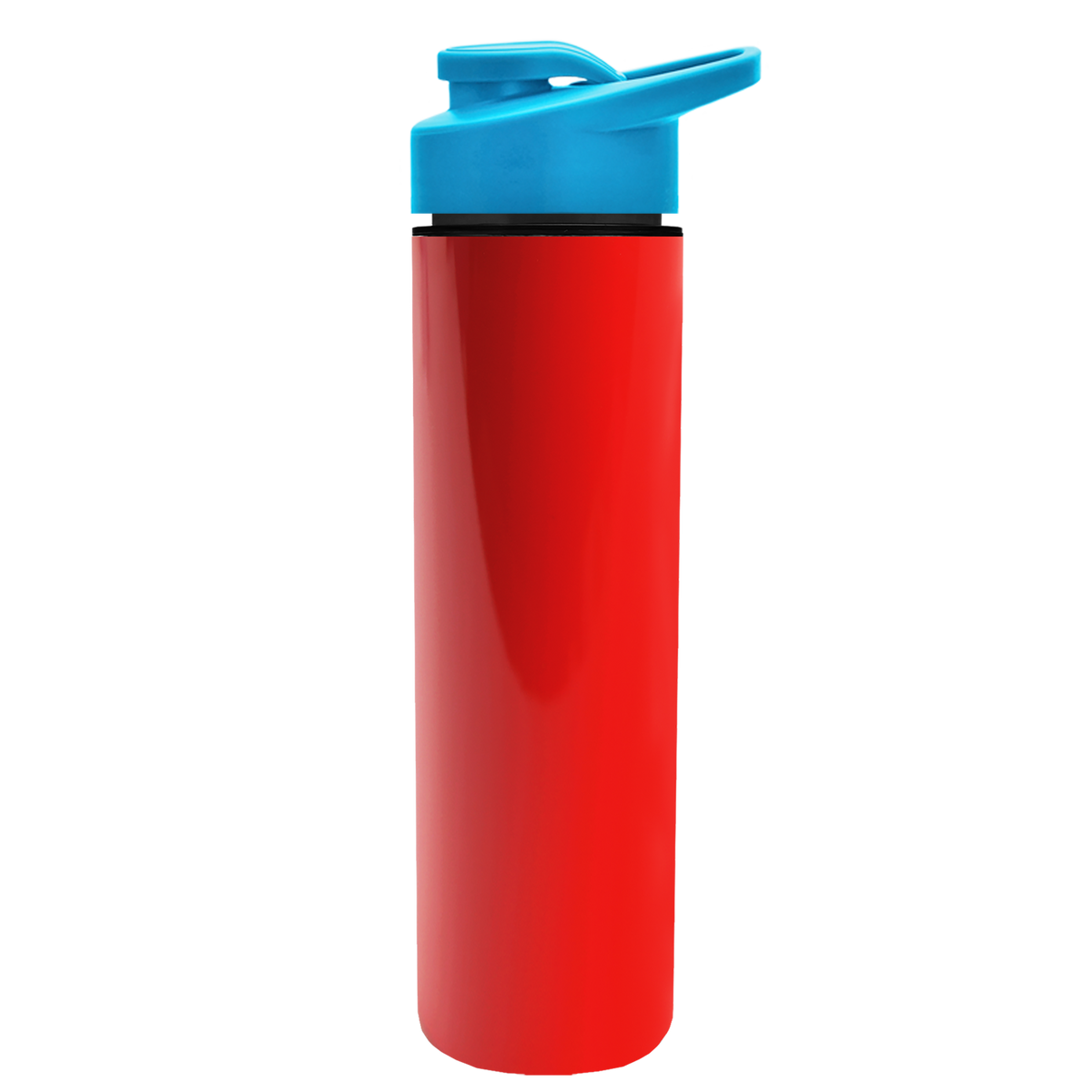 Custom logo Slim Double-Wall Insulated Bottle with Drink-Thru Lid - 16 oz.