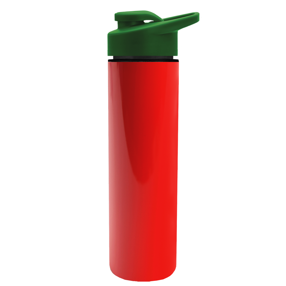 Custom logo Slim Double-Wall Insulated Bottle with Drink-Thru Lid - 16 oz.