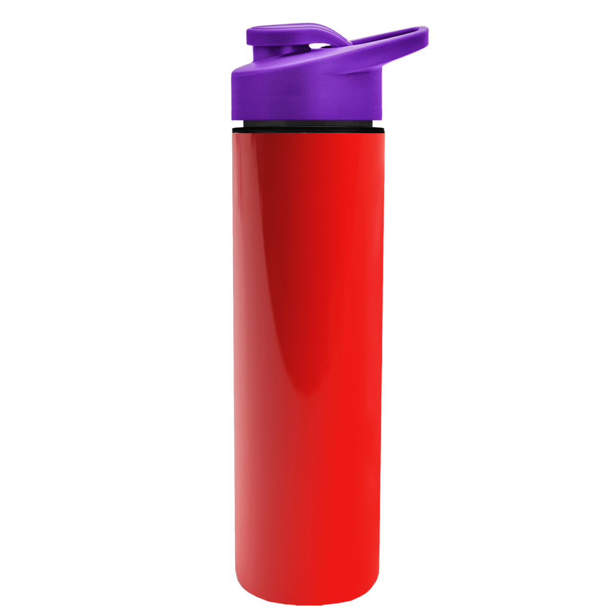 Custom logo Slim Double-Wall Insulated Bottle with Drink-Thru Lid - 16 oz.