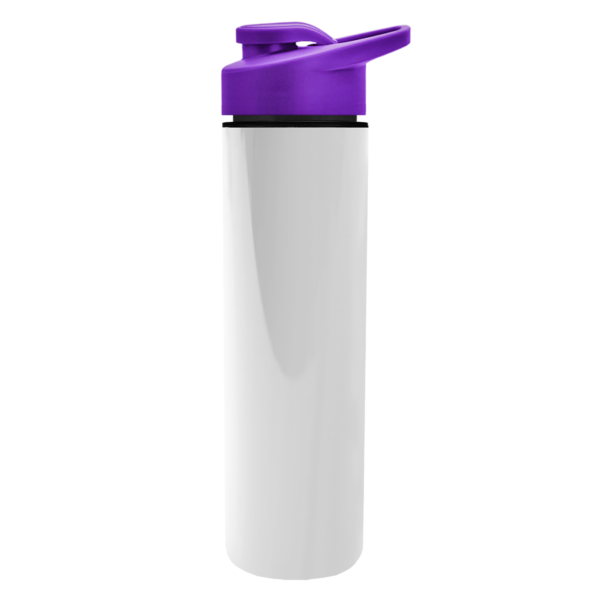Custom logo Slim Double-Wall Insulated Bottle with Drink-Thru Lid - 16 oz.