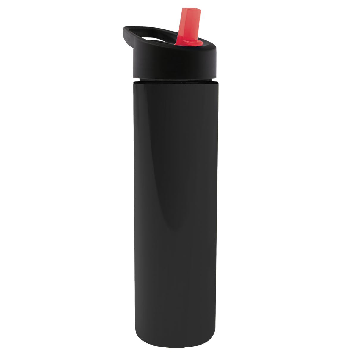 Custom logo Slim Double-Wall Insulated Bottle with Flip-Straw Lid - 16 oz.