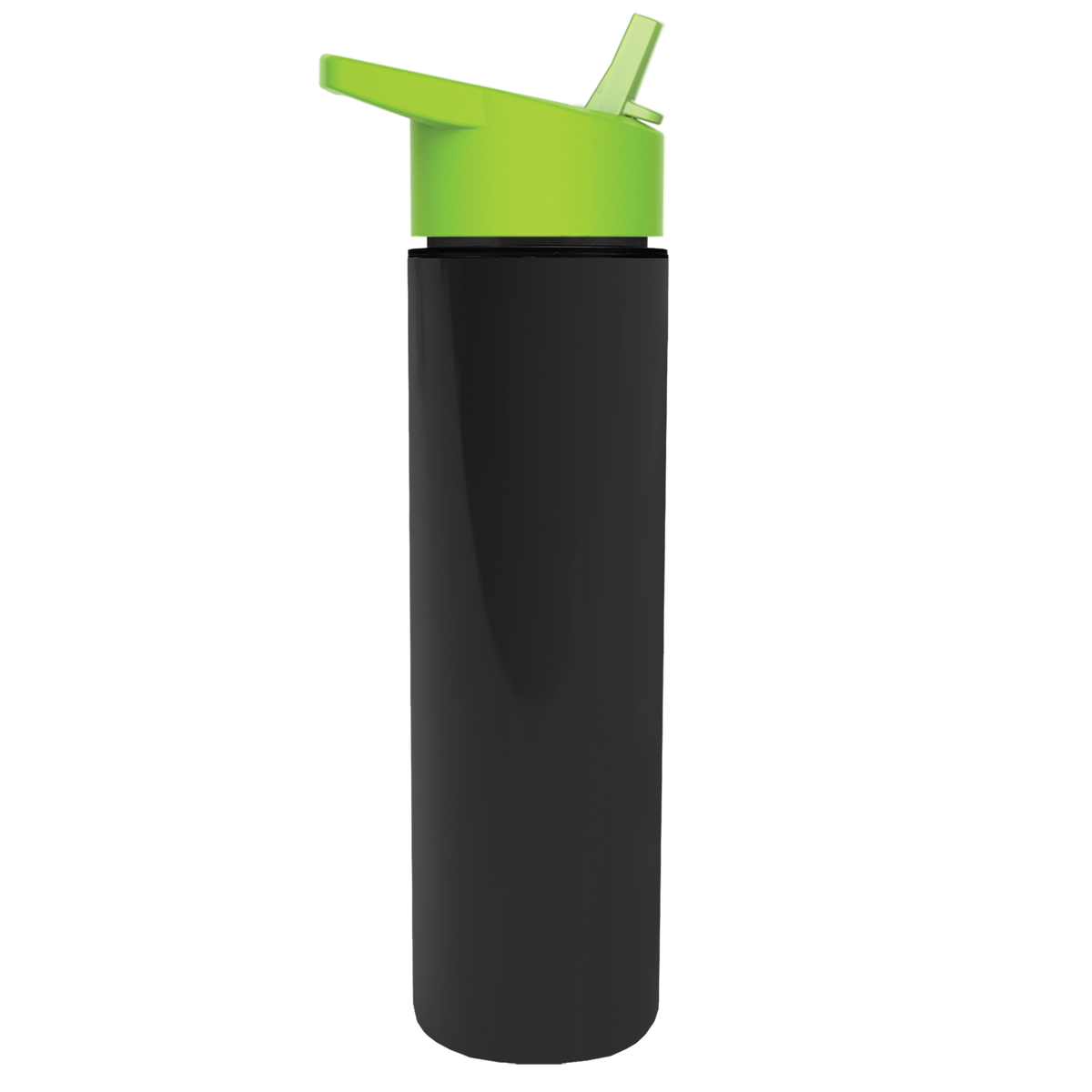 Custom logo Slim Double-Wall Insulated Bottle with Flip-Straw Lid - 16 oz.