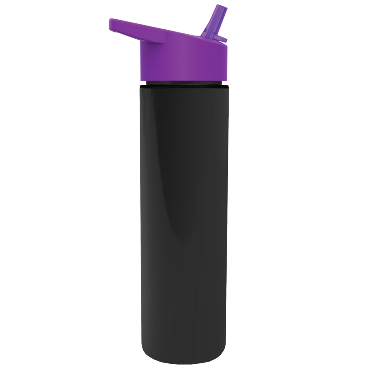 Custom logo Slim Double-Wall Insulated Bottle with Flip-Straw Lid - 16 oz.