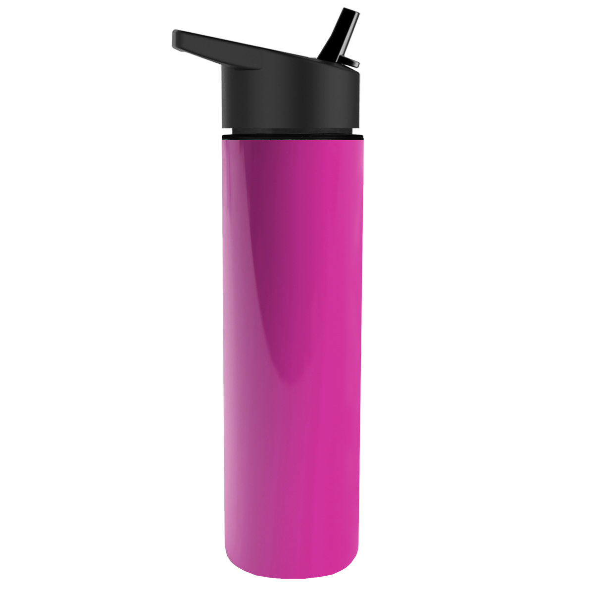 Custom logo Slim Double-Wall Insulated Bottle with Flip-Straw Lid - 16 oz.