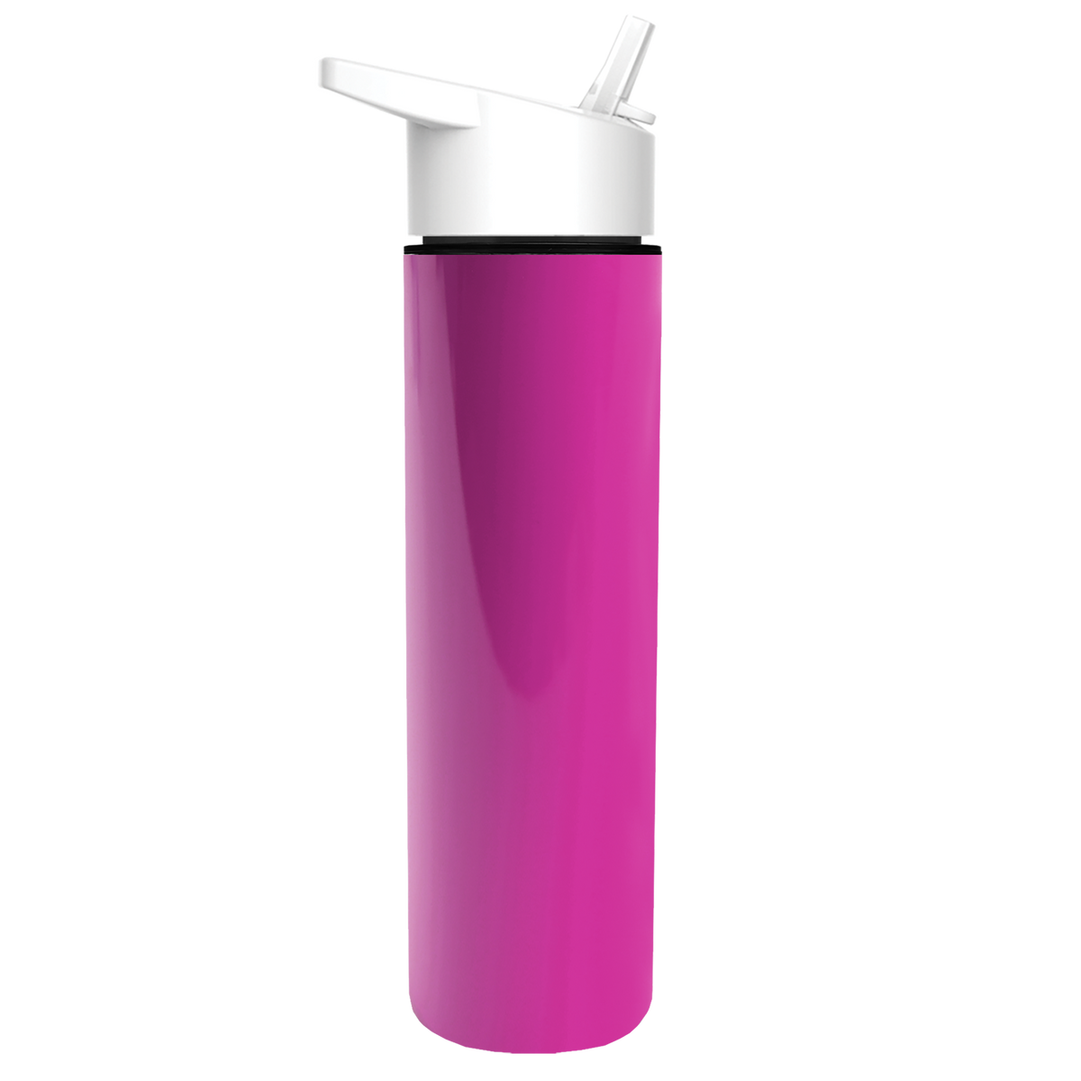 Custom logo Slim Double-Wall Insulated Bottle with Flip-Straw Lid - 16 oz.