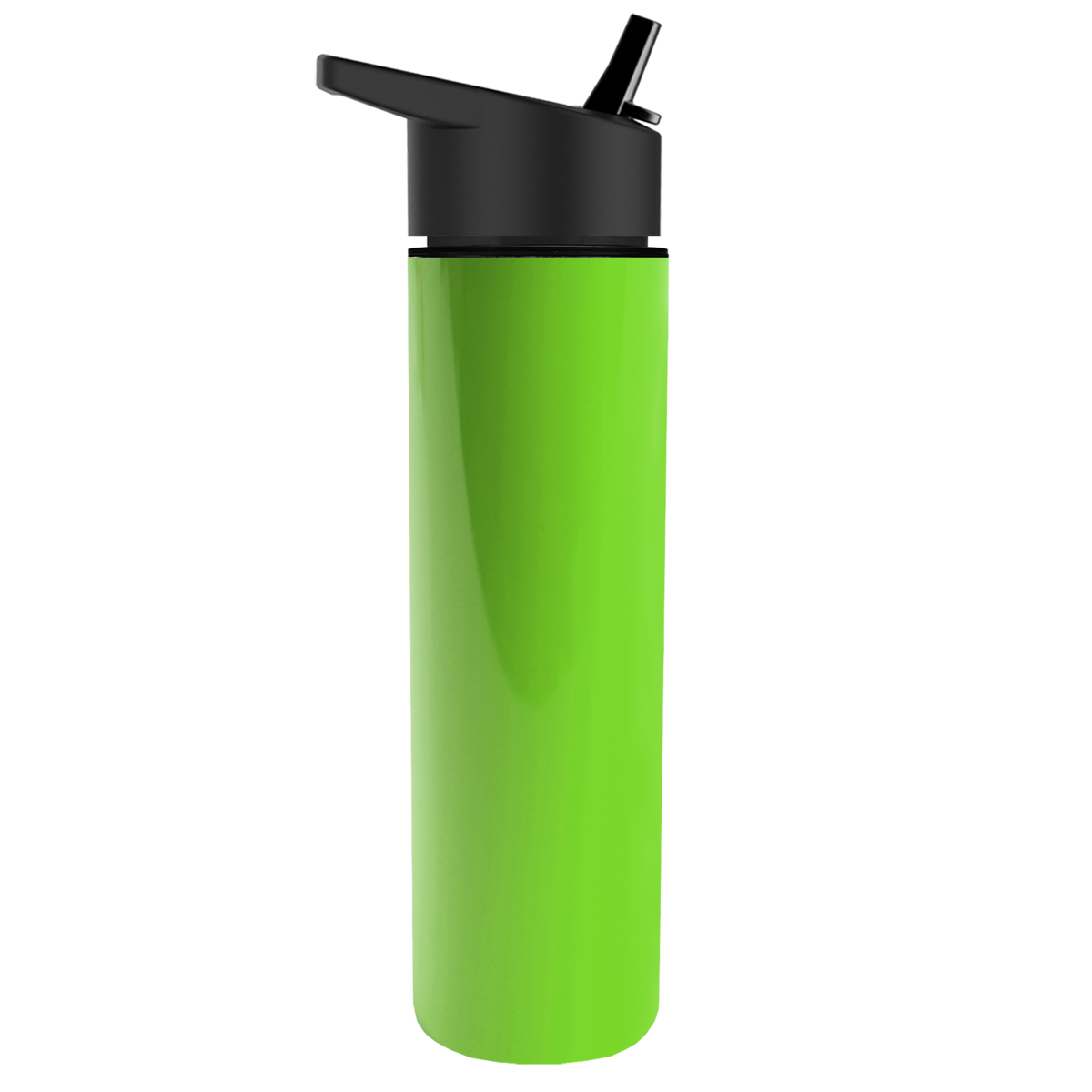 Custom logo Slim Double-Wall Insulated Bottle with Flip-Straw Lid - 16 oz.