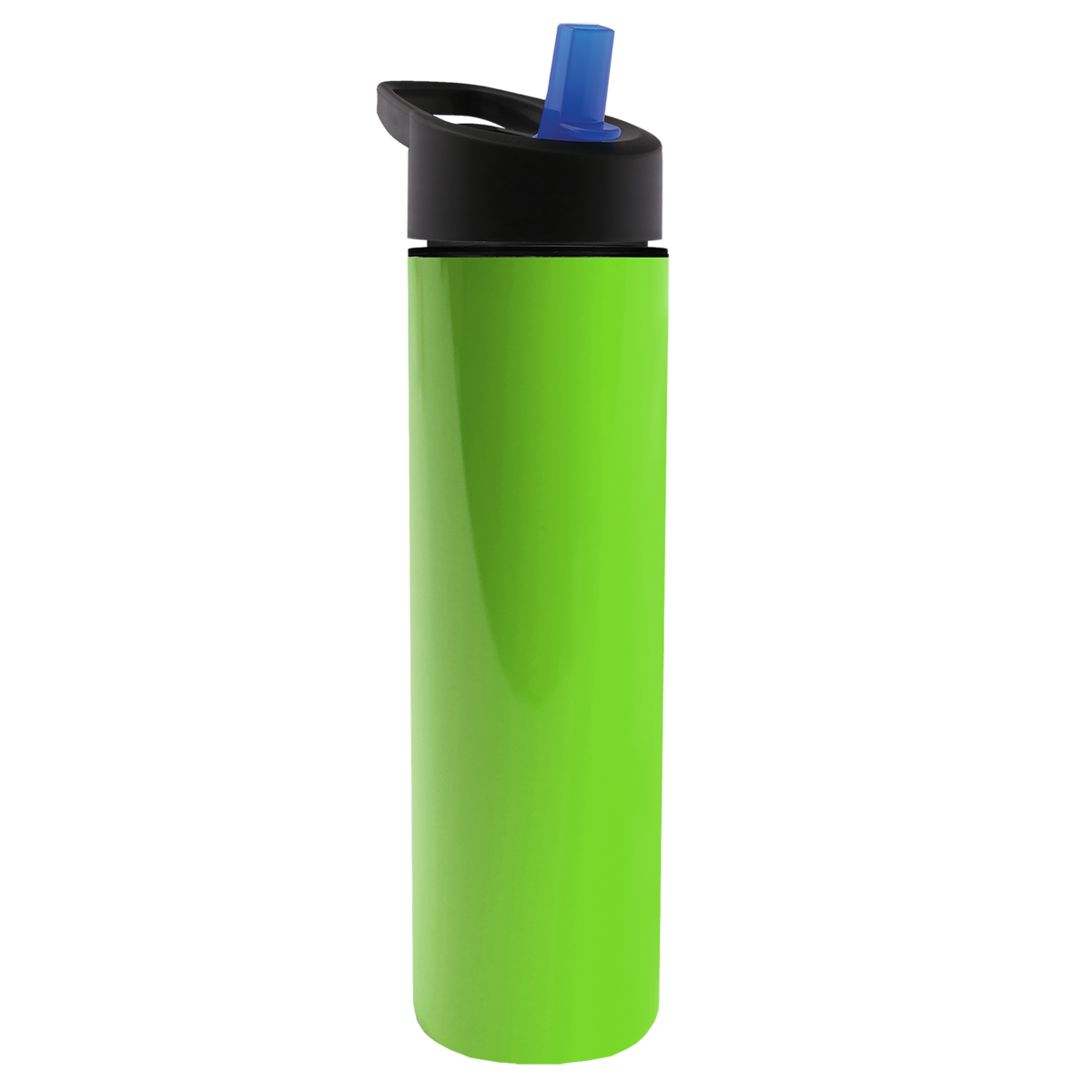 Custom logo Slim Double-Wall Insulated Bottle with Flip-Straw Lid - 16 oz.