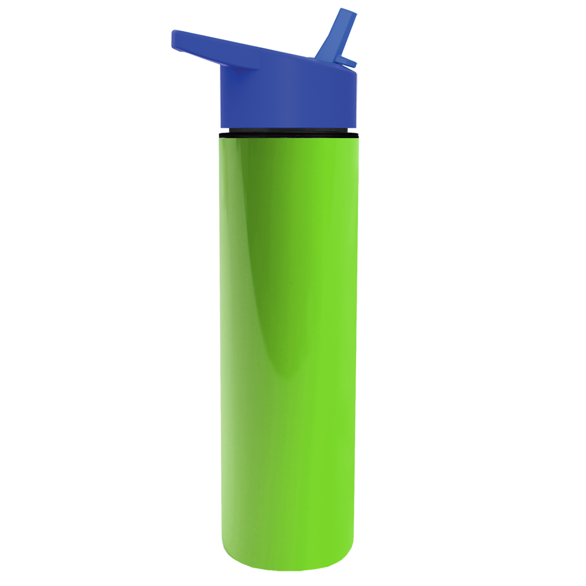 Custom logo Slim Double-Wall Insulated Bottle with Flip-Straw Lid - 16 oz.