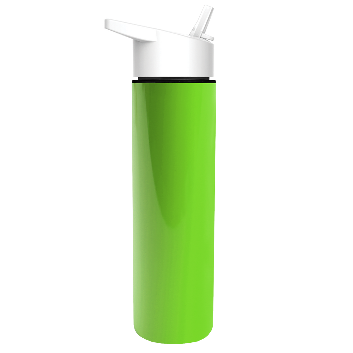 Custom logo Slim Double-Wall Insulated Bottle with Flip-Straw Lid - 16 oz.