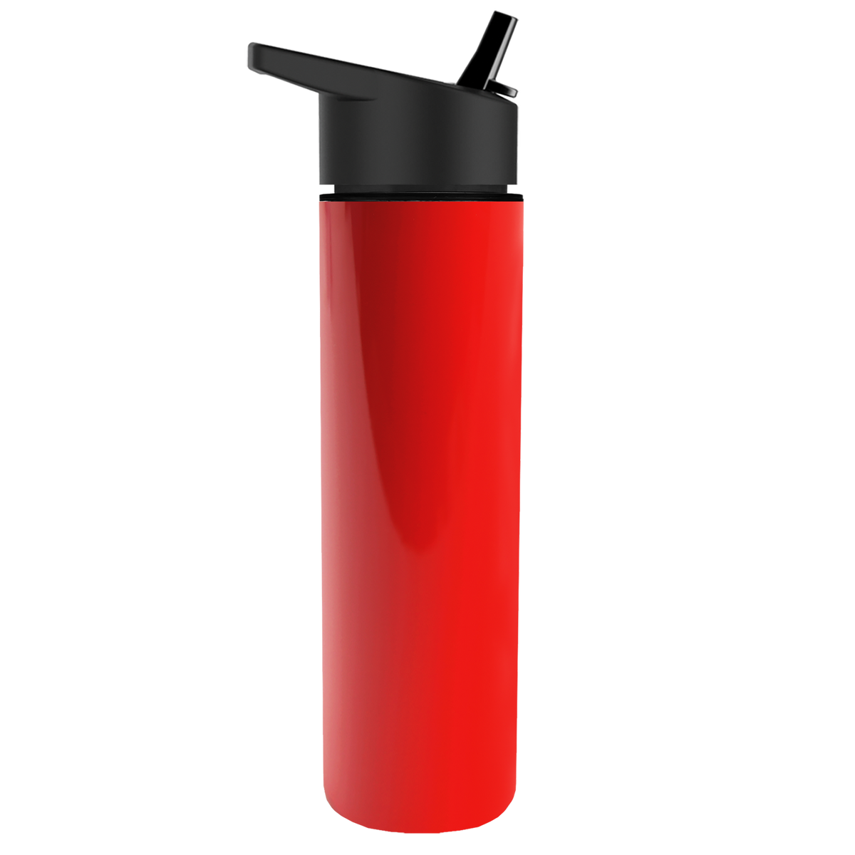 Custom logo Slim Double-Wall Insulated Bottle with Flip-Straw Lid - 16 oz.