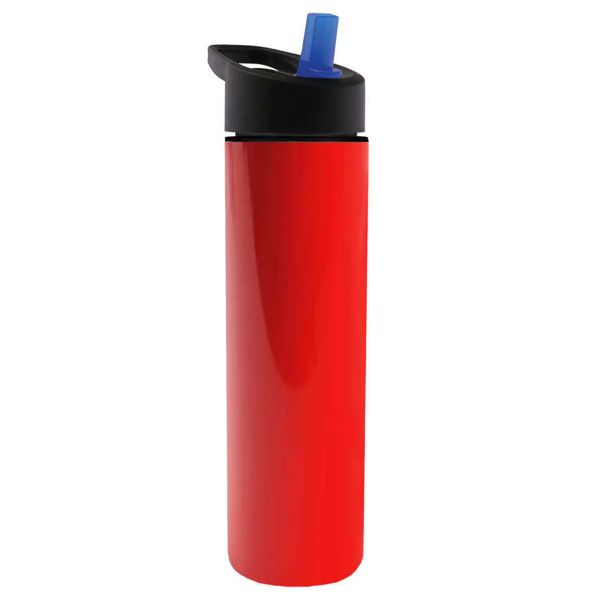 Custom logo Slim Double-Wall Insulated Bottle with Flip-Straw Lid - 16 oz.
