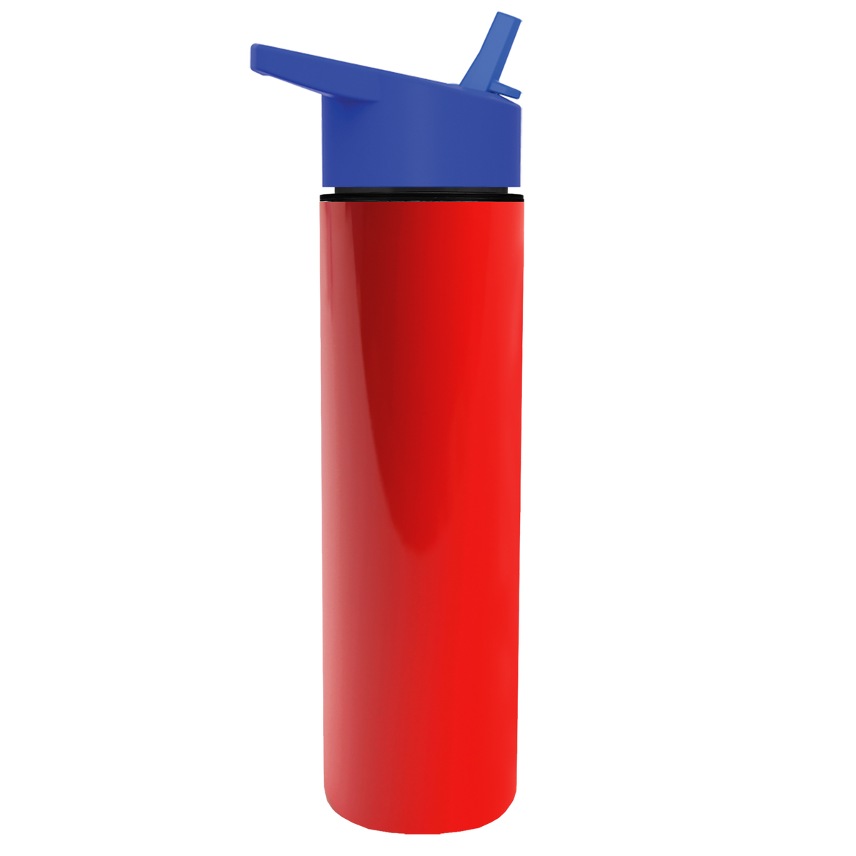 Custom logo Slim Double-Wall Insulated Bottle with Flip-Straw Lid - 16 oz.