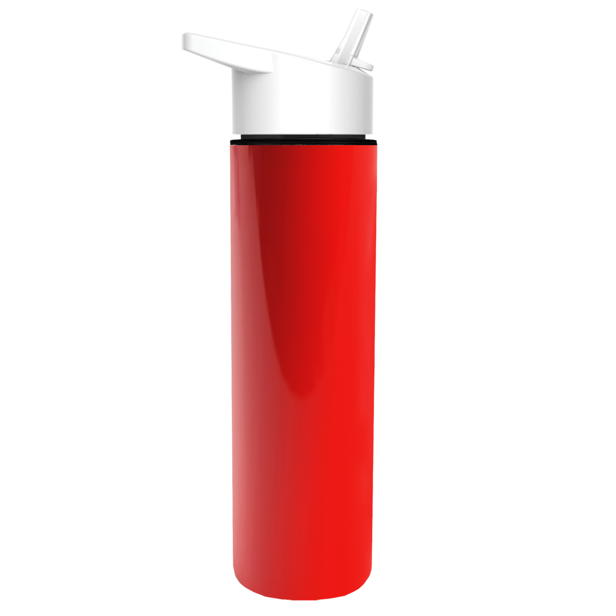 Custom logo Slim Double-Wall Insulated Bottle with Flip-Straw Lid - 16 oz.