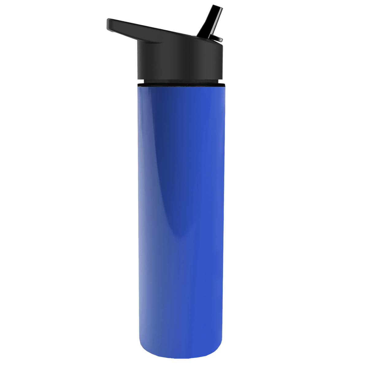 Custom logo Slim Double-Wall Insulated Bottle with Flip-Straw Lid - 16 oz.