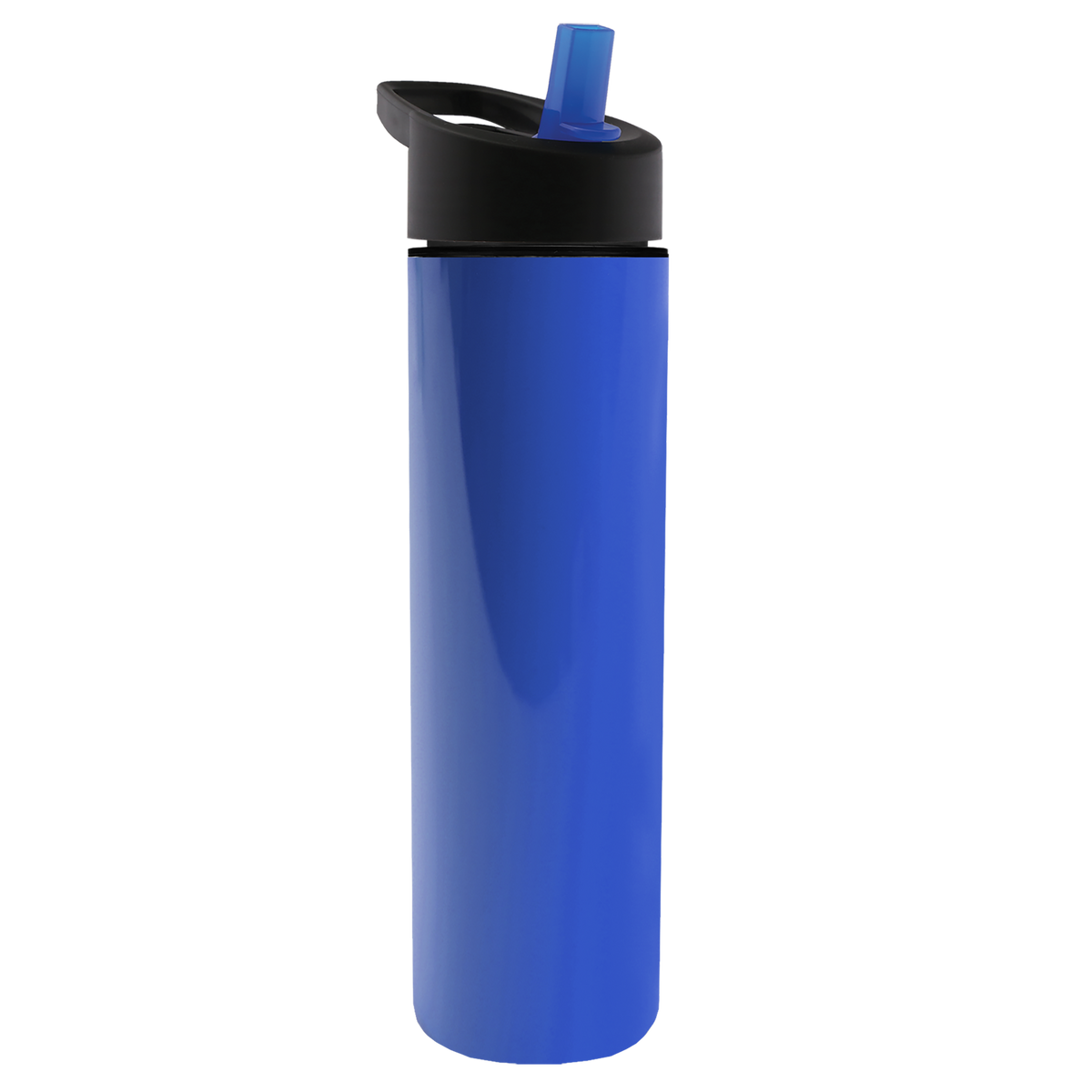 Custom logo Slim Double-Wall Insulated Bottle with Flip-Straw Lid - 16 oz.