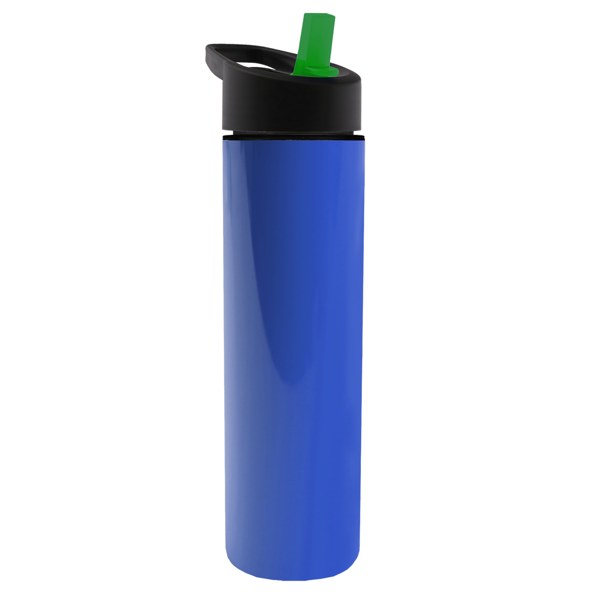 Custom logo Slim Double-Wall Insulated Bottle with Flip-Straw Lid - 16 oz.