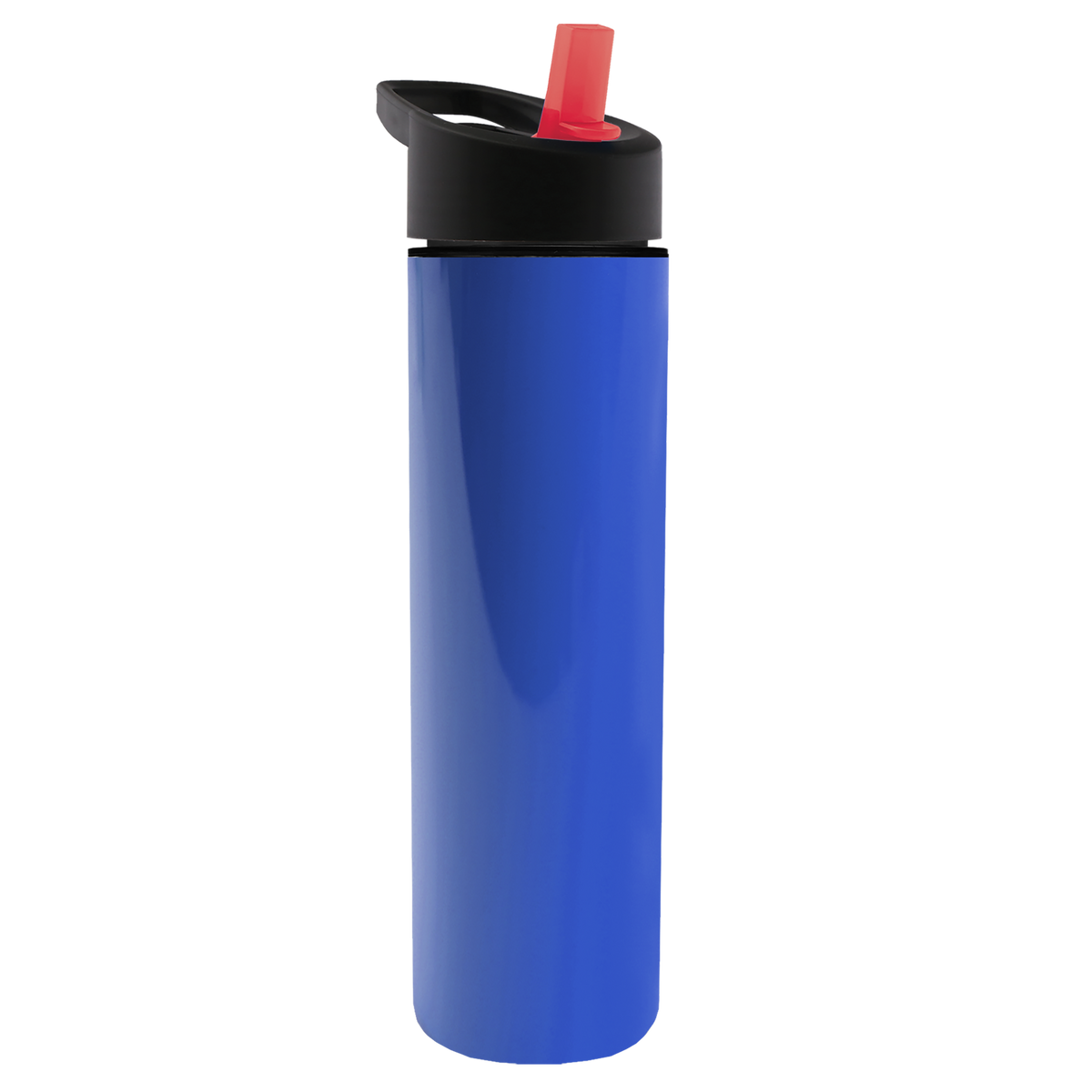 Custom logo Slim Double-Wall Insulated Bottle with Flip-Straw Lid - 16 oz.