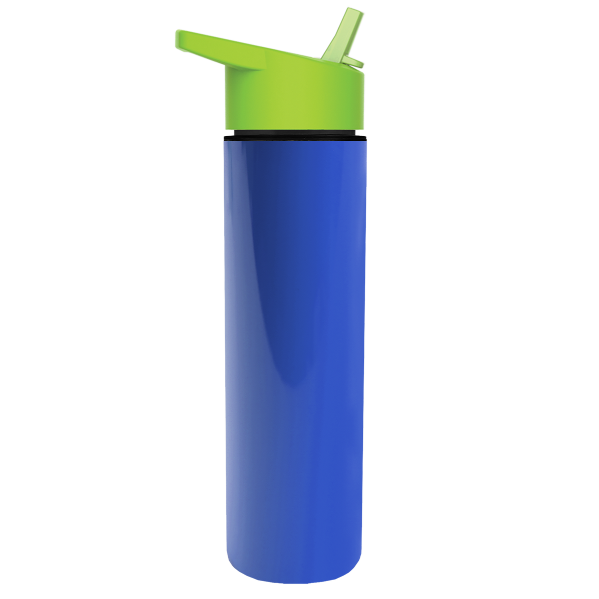 Custom logo Slim Double-Wall Insulated Bottle with Flip-Straw Lid - 16 oz.