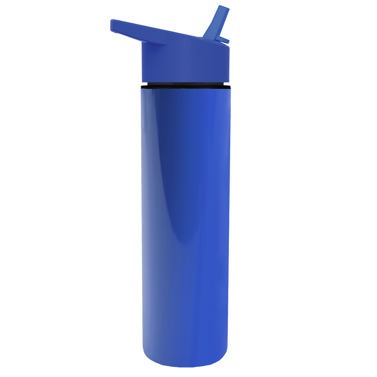 Custom logo Slim Double-Wall Insulated Bottle with Flip-Straw Lid - 16 oz.