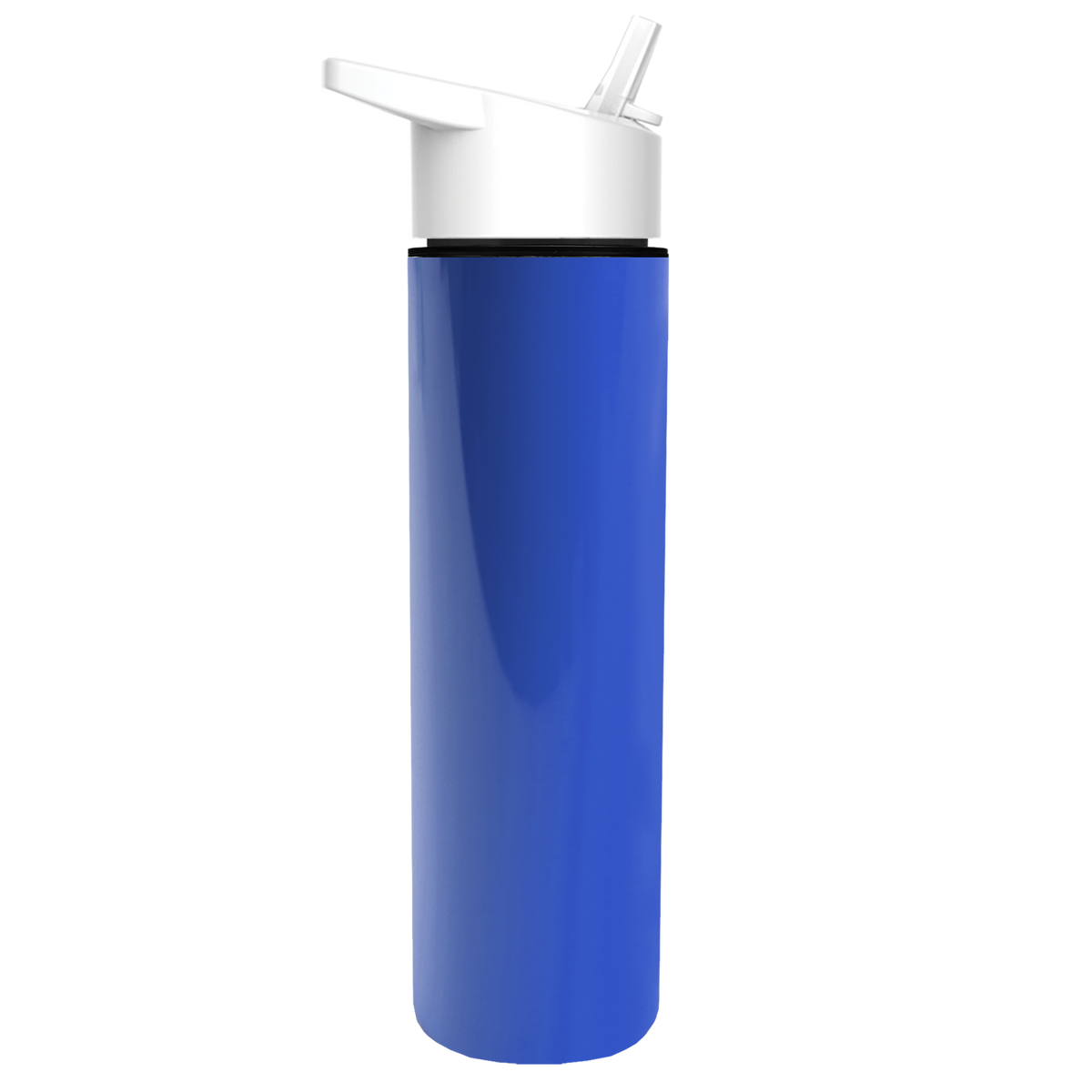 Custom logo Slim Double-Wall Insulated Bottle with Flip-Straw Lid - 16 oz.