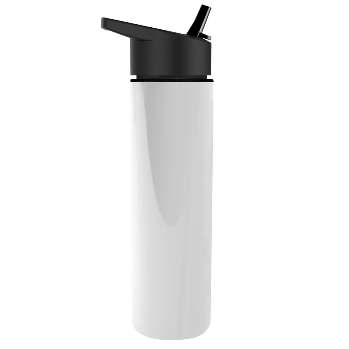 Custom logo Slim Double-Wall Insulated Bottle with Flip-Straw Lid - 16 oz.