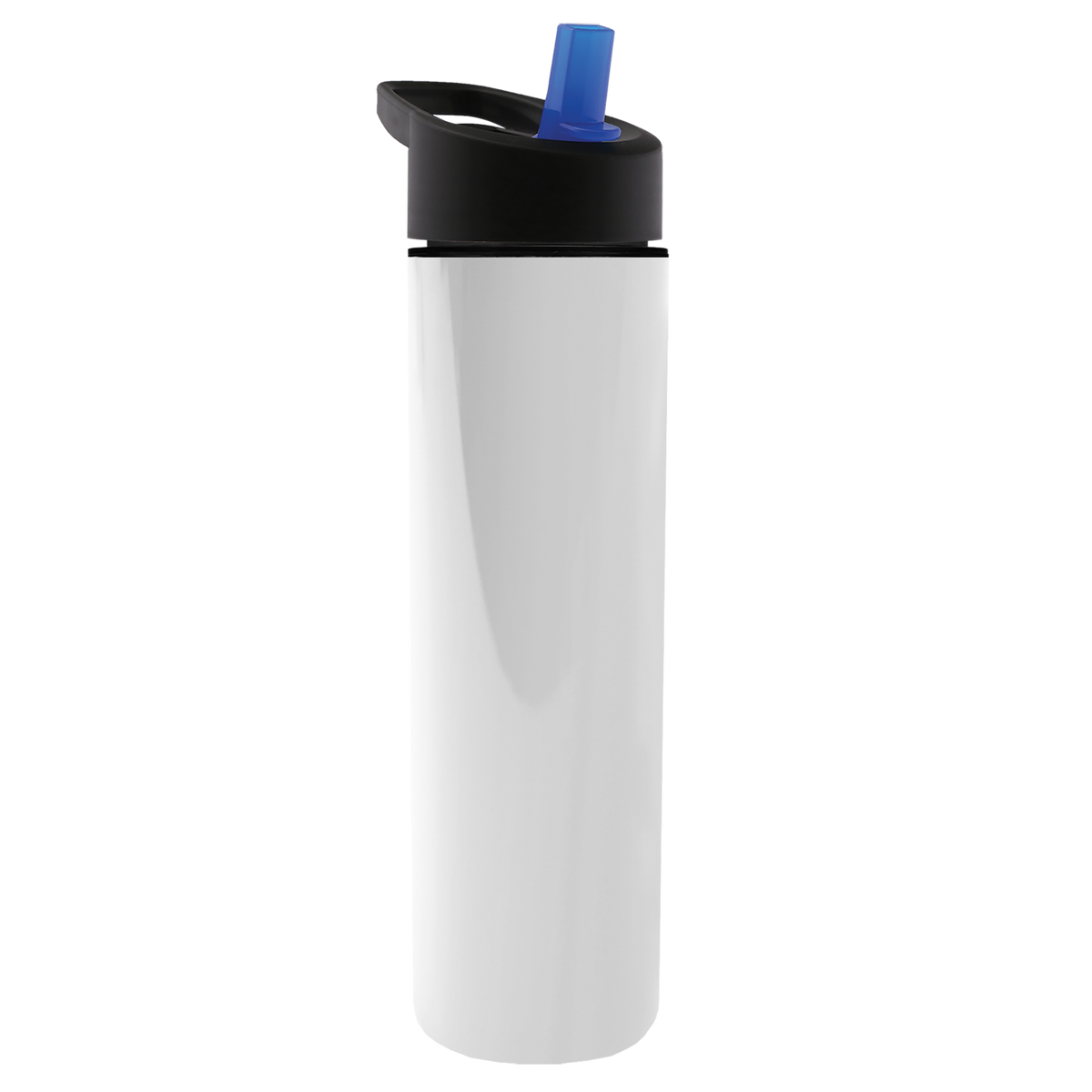 Custom logo Slim Double-Wall Insulated Bottle with Flip-Straw Lid - 16 oz.
