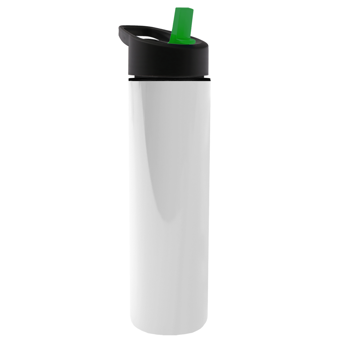 Custom logo Slim Double-Wall Insulated Bottle with Flip-Straw Lid - 16 oz.