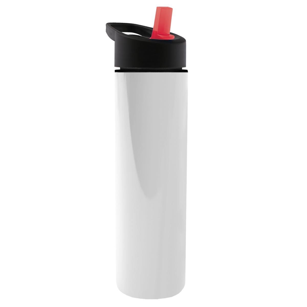 Custom logo Slim Double-Wall Insulated Bottle with Flip-Straw Lid - 16 oz.