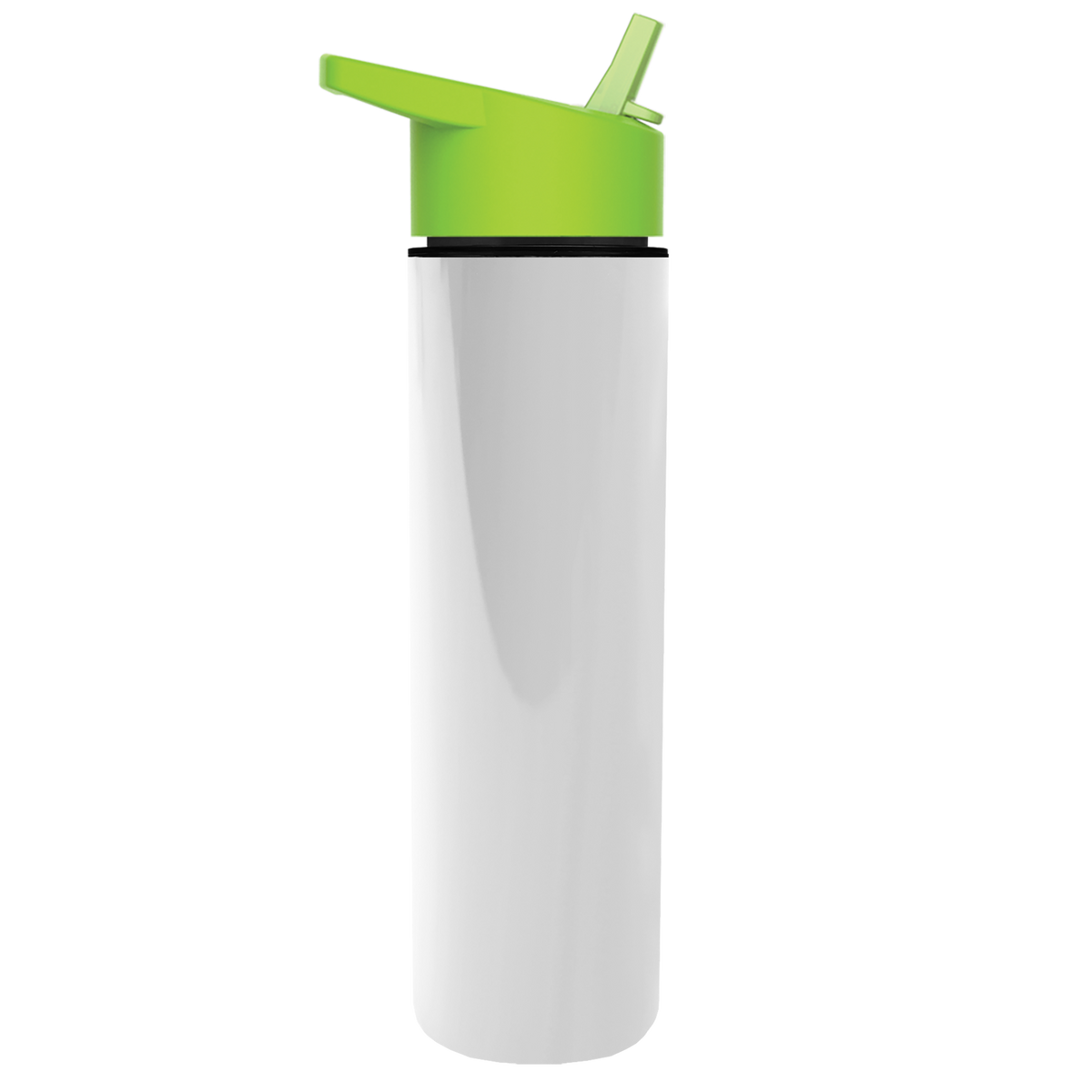Custom logo Slim Double-Wall Insulated Bottle with Flip-Straw Lid - 16 oz.
