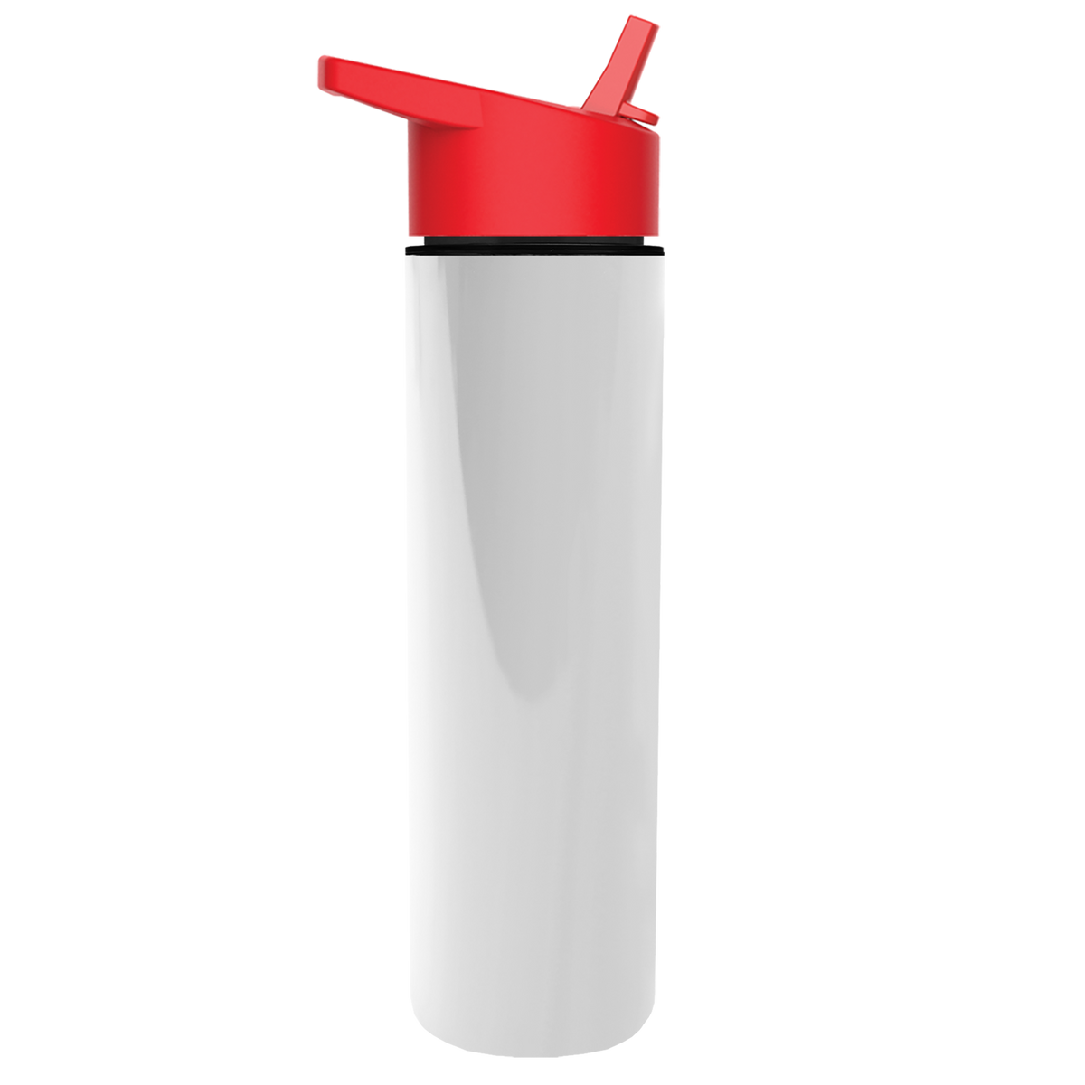 Custom logo Slim Double-Wall Insulated Bottle with Flip-Straw Lid - 16 oz.