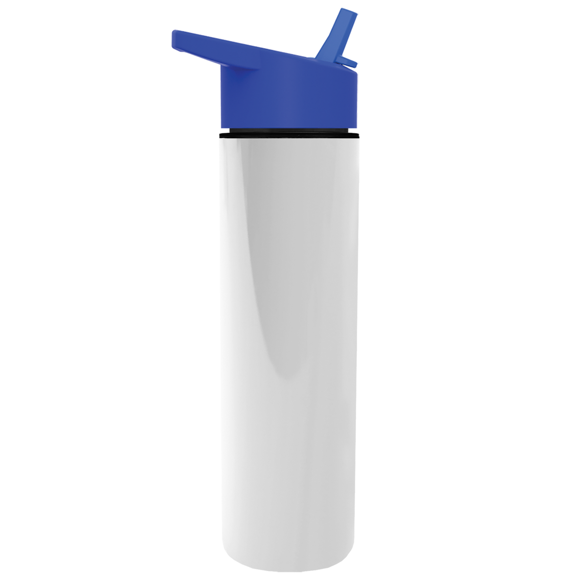 Custom logo Slim Double-Wall Insulated Bottle with Flip-Straw Lid - 16 oz.