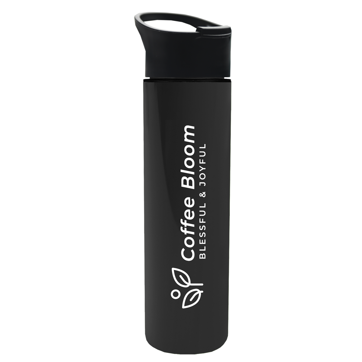 Custom logo Slim Double-Wall Insulated Bottle with Pop-Up Lid - 16 oz.