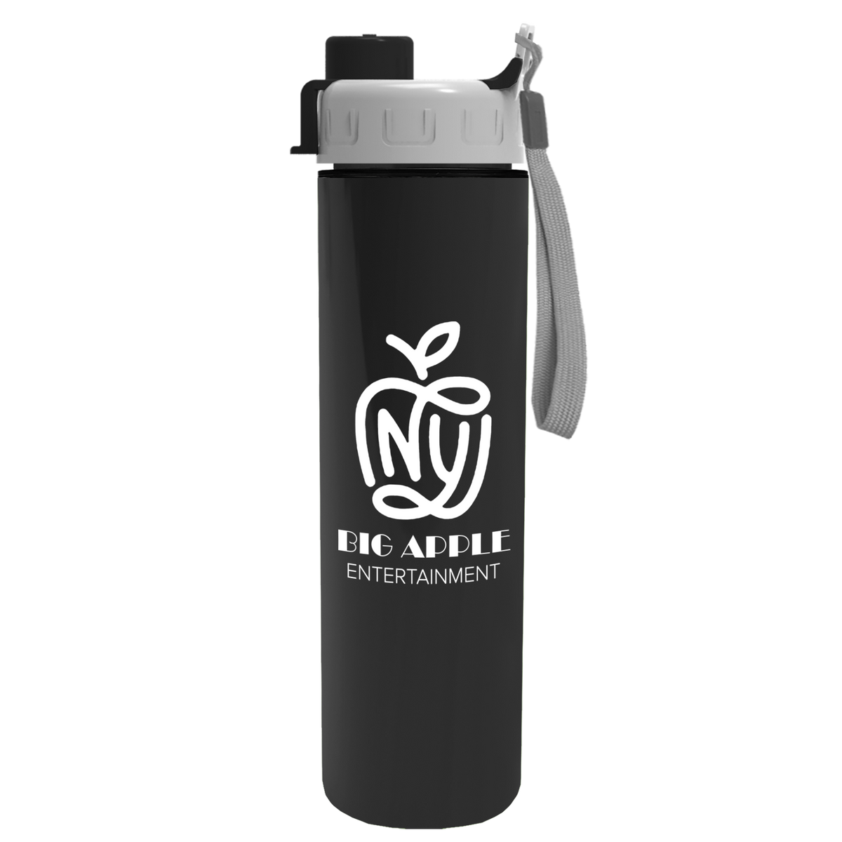 Custom logo Slim Double-Wall Insulated Bottle with Quick-Snap Lid - 16 oz.