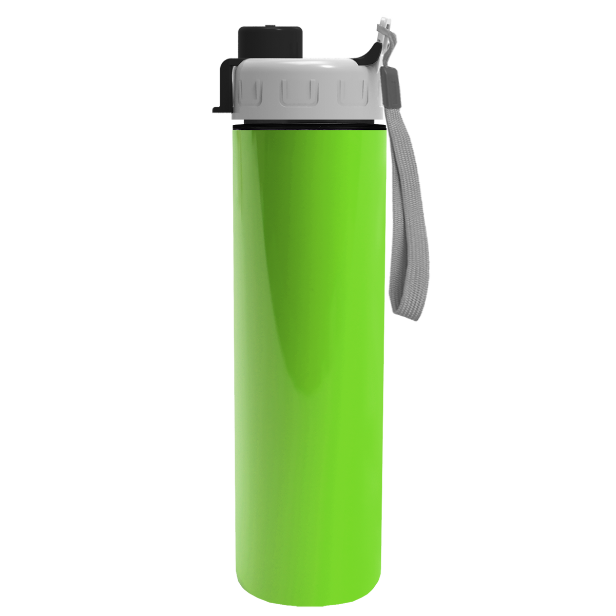 Custom logo Slim Double-Wall Insulated Bottle with Quick-Snap Lid - 16 oz.