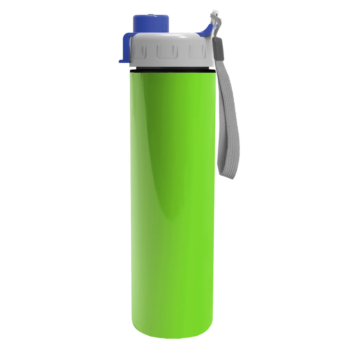 Custom logo Slim Double-Wall Insulated Bottle with Quick-Snap Lid - 16 oz.