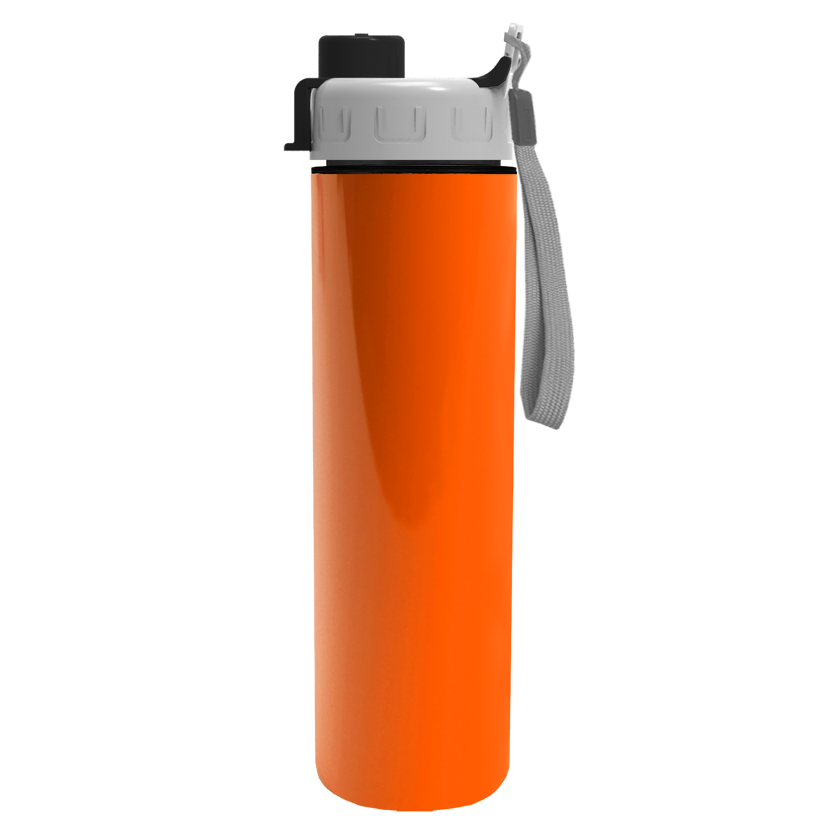 Custom logo Slim Double-Wall Insulated Bottle with Quick-Snap Lid - 16 oz.