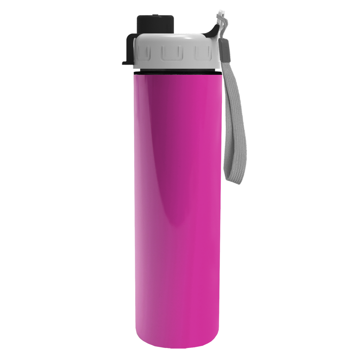 Custom logo Slim Double-Wall Insulated Bottle with Quick-Snap Lid - 16 oz.