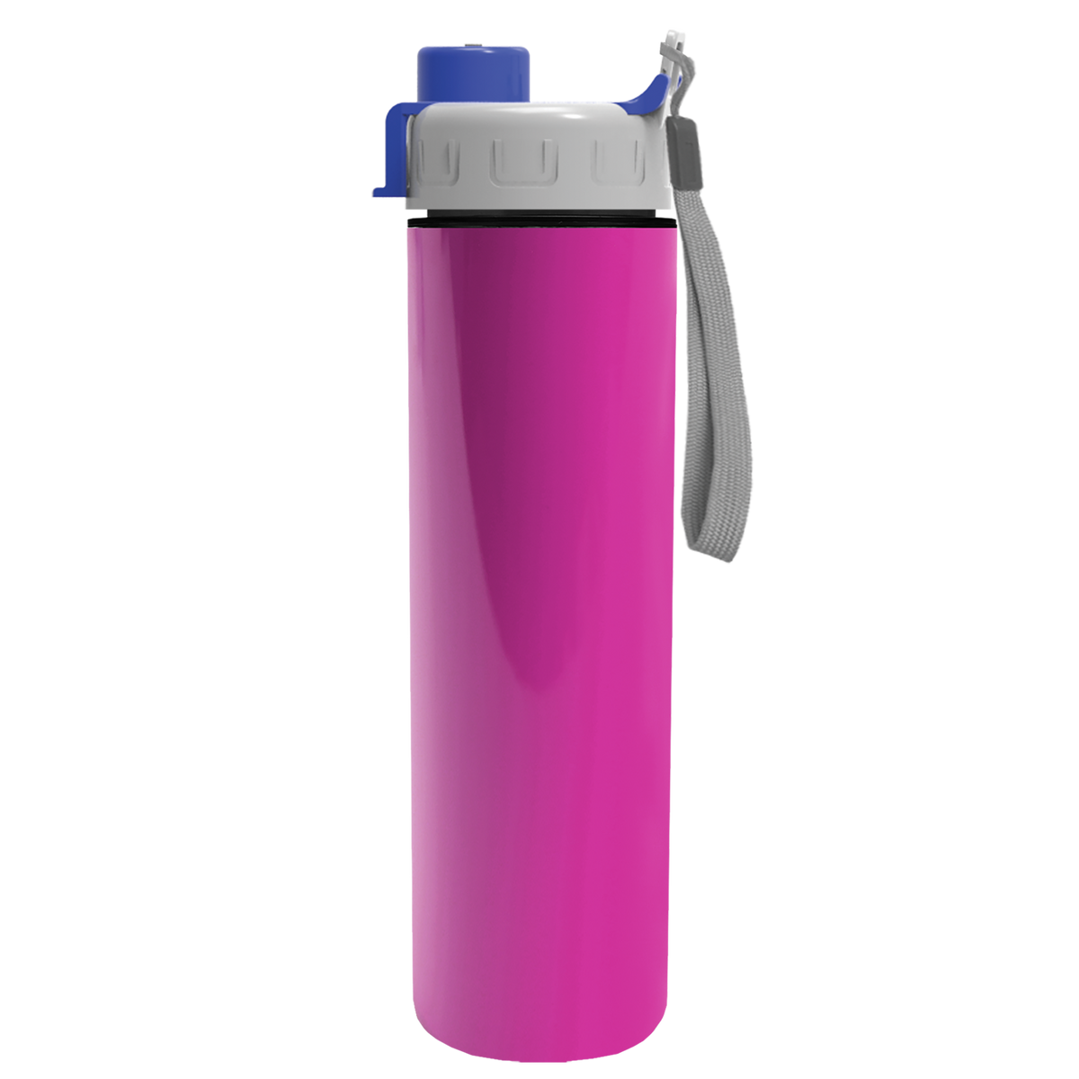 Custom logo Slim Double-Wall Insulated Bottle with Quick-Snap Lid - 16 oz.