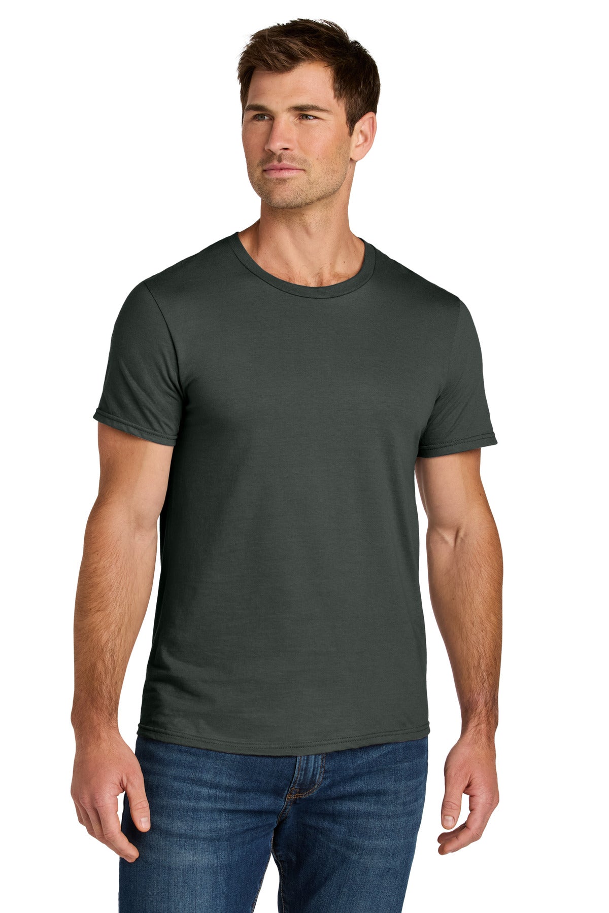 Custom logo Jerzees Ultimate® Unisex Ring Spun T-Shirt IC46M in Charcoal Grey