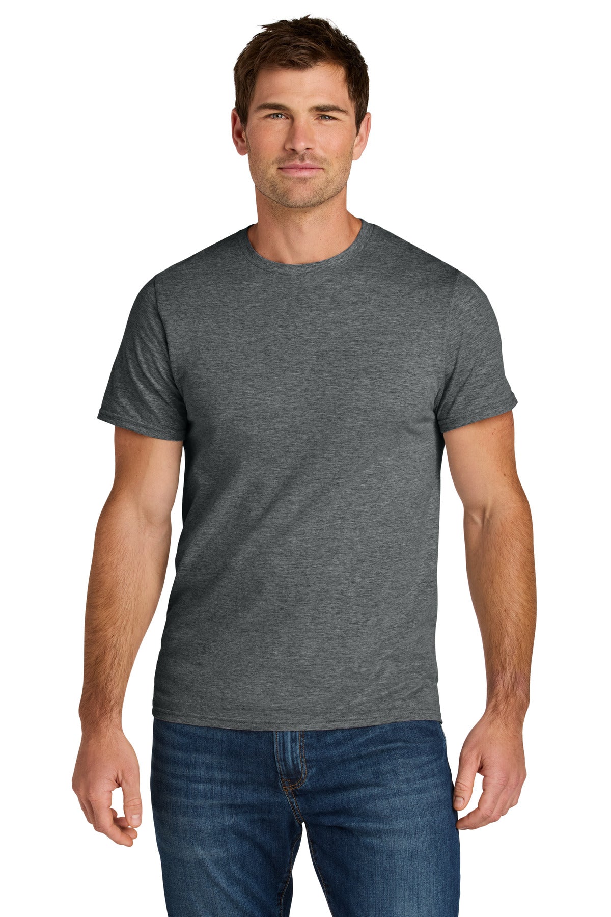 Custom logo Jerzees Ultimate® Unisex Ring Spun T-Shirt IC46M in Charcoal Heather