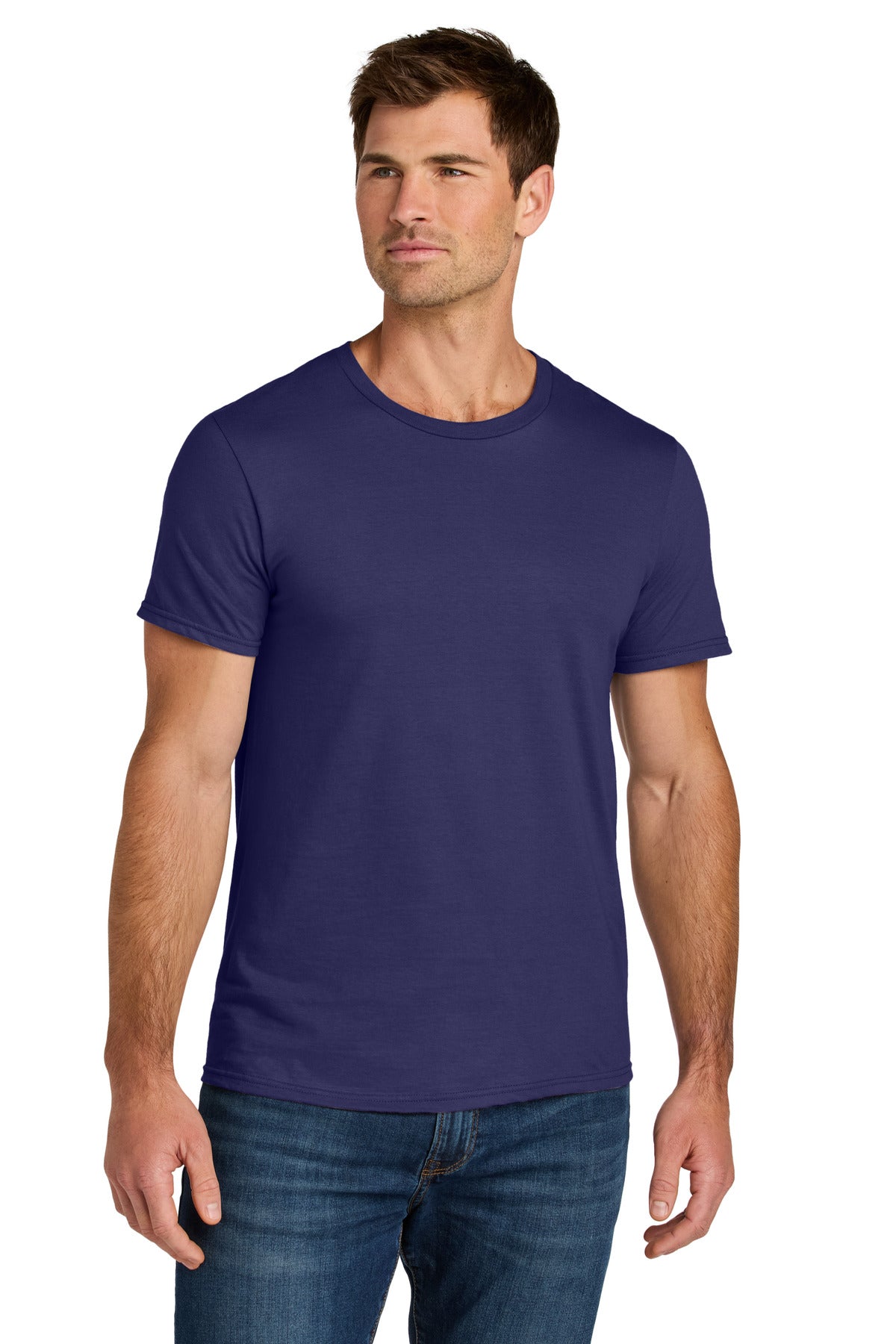 Custom logo Jerzees Ultimate® Unisex Ring Spun T-Shirt IC46M in Deep Purple